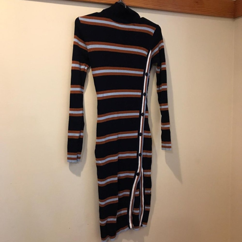 Lelis Stretch Stripe Maxi Sweater Dress